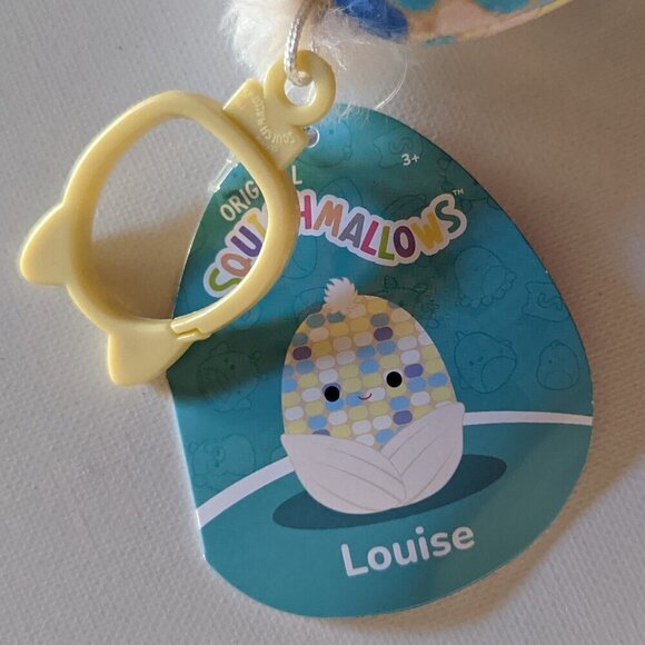 NWT 3.5" Louise Blue Maize Corn w/Silk Purse Clip Squishmallows Summer Fall Gift - Picture 5 of 6